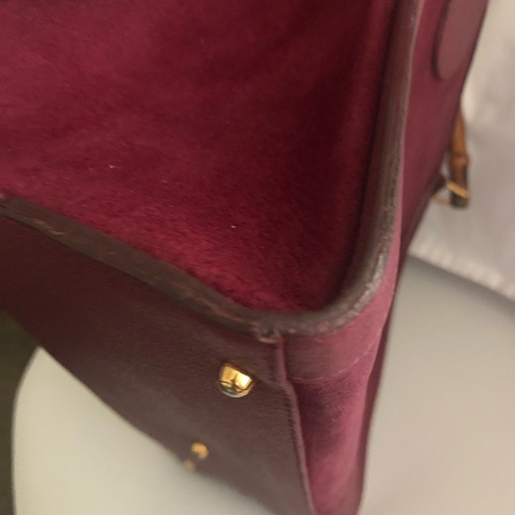 Authentic Gucci Diana Bamboo Burgundy Tote Bag - Picture 7 of 15